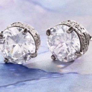 Silpada Diamond Stud Earrings